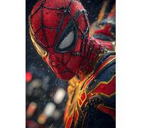 Frenchiart Affiche Métallique Spider-Man Marvel, 30 cm x 42 cm, avec Aimant Mural