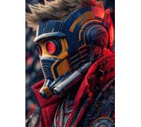 Frenchiart Affiche Métallique Star-Lord Marvel, 30 cm x 42 cm, avec Aimant Mural