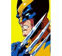 Frenchiart Affiche Métallique Wolverine v2, 30 x 42 cm, avec Aimant Mural, Design Marvel