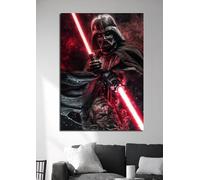 Frenchiart FixArt Double Vision Star Wars - Anakin Skywalker/Dark Vador | Tableau Réversible 2 Visuels en 1 | Poster Métallique Magnétique à Retourner