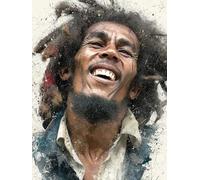 Frenchiart FixArt Poster Métallique Bob Marley - Icône du Reggae 2 - 30 x 42 cm - Affiche Collector avec Aimant Mural - Décoration Musique Légendaire