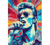 Frenchiart FixArt Poster Métallique David Bowie - Icône du Glam Rock et Pop 2 - 30 x 42 cm - Affiche Collector avec Aimant Mural - Décoration Musique Légendaire