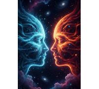 Frenchiart Poster Métallique Âme Sœur 7 - Amour Éternel & Connexion Spirituelle - 30 x 42 cm - Décoration Murale avec Fixation Magnétique