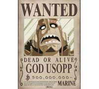 Frenchiart Poster Métallique Avis de Recherche Wanted 4 - One Piece - 30 cm x 42 cm - Avec Aimant Mural