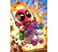 Frenchiart Poster Métallique Deadpool Mignon - Licorne - Marvel Comics - 30 x 42 cm - Avec Aimant Mural