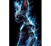 Frenchiart Poster Métallique Dragon Ball Beerus, 30 cm x 42 cm, avec Aimant Mural