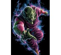 Frenchiart Poster Métallique Dragon Ball Piccolo avec Aimant Mural, 30 cm x 42 cm, Design Guerrier Namek