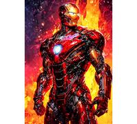 Frenchiart Poster Métallique Iron Man, 2 30 cm x 42 cm, avec Aimant Mural