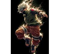 Frenchiart Poster Métallique Kakashi Naruto, 30 cm x 42 cm, avec Aimant Mural