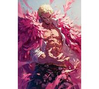 Frenchiart Poster Métallique One Piece Doflamingo Version 3, 30 cm x 42 cm, avec Aimant Mural Fourni