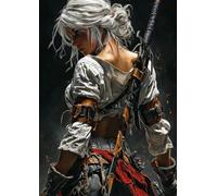 Frenchiart Poster Métallique The Witcher Ciri, 30 cm x 42 cm, avec Aimant Mural