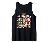 Frenchie Christmas Funny Silent Night Chorus Bouledogue français Débardeur
