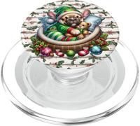 Frenchie Christmas Mistletoe Decor French Bulldog for Xmas PopSockets PopGrip pour MagSafe