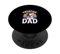 Frenchie Dad Bouledogue Français Chien Papa Mignon Frenchie PopSockets PopGrip Adhésif