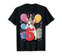 Frenchie Dog 5e anniversaire enfants 5 ans 5 ans bouledogue français T-Shirt