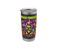 Frenchie Frankenstein bouledogue français monstre effrayant horreur Gobelet isotherme en acier inoxydable double paroi