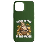 Frenchie Grandpa Gnome For Mom Life Is Better In The Garden Coque pour iPhone 15