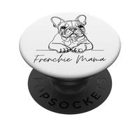 Frenchie Mama Bouledogue français Maman Mignon Chien Ligne Art PopSockets PopGrip Adhésif
