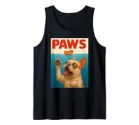 Frenchie Paws Chasing Hot Dog Art Funky Bouledogue français Débardeur