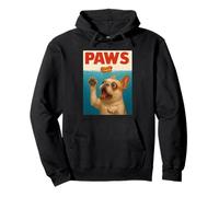 Frenchie Paws Chasing Hot Dog Art Funky Bouledogue français Sweat à Capuche