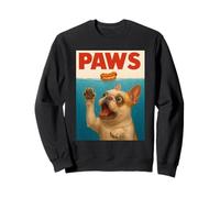 Frenchie Paws Chasing Hot Dog Art Funky Bouledogue français Sweatshirt
