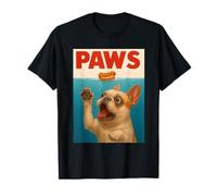 Frenchie Paws Chasing Hot Dog Art Funky Bouledogue français T-Shirt