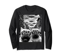 Frenchie UFO Selfie - Cadeau amusant bouledogue français extraterrestre Manche Longue