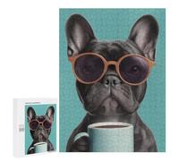 Frenchie with Coffee Mug-1 Puzzle 1000 Pièces Educa Jouet en Bois Cadeau Unique Décoration Intérieure Jeu Éducatif Challenge Toy Adultes Et Enfants À Partir De 14 Ans 500 PCS