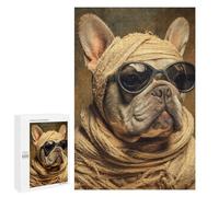 Frenchie with Sunglasses Puzzle 1000 Pièces Educa Jouet en Bois Cadeau Unique Décoration Intérieure Jeu Éducatif Challenge Toy Adultes Et Enfants À Partir De 14 Ans 1000 PCS