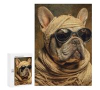 Frenchie with Sunglasses Puzzle 300 Pièces Educa Jouet en Bois Cadeau Unique Décoration Intérieure Jeu Éducatif Challenge Toy Adultes Et Enfants À Partir De 14 Ans 300 PCS