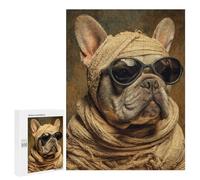 Frenchie with Sunglasses Puzzle 500 Pièces Educa Jouet en Bois Cadeau Unique Décoration Intérieure Jeu Éducatif Challenge Toy Adultes Et Enfants À Partir De 14 Ans 500 PCS