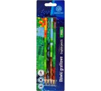 FrenchTriangular graphite pencils HB Astrapen Pixel Blister de 4 pièces.