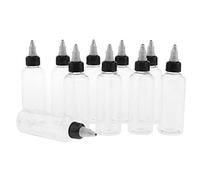 freneci 10pcs Bouteilles à Bec Verseur 100ml, Flacons Compte-Gouttes avec Entonnoir pour Peinture, Huiles, Liquides