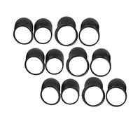 freneci 12x Médiators de Tambour de Langue En Acier, Handpan Frappant de Manchons de Doigt de Silicone