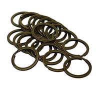freneci 20 / 50pcs Bronze Argent 28 / 32mm Anneaux Divisés Porte-clés Porte-clés Anneaux pour Clés - Style 5