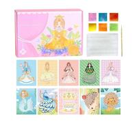 Frénésie de l'art du tissu - Ensemble de livre d'aquarelle de poche de perforation de puzzle créatif - Fabric Art Frenzy Paper Craft Kit pour filles, jouets éducatifs pour filles,