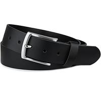 Frentree Ceinture de femmes, Cuir véritable, Fabriqué en Allemagne, 3.8 cm de large et 0.25 cm de force, Noir