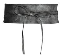 Frentree Ceinture femme, large ceinture portefeuille Obi avec laçage