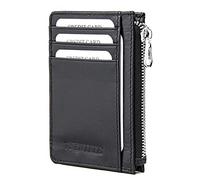 Frentree® Porte-Cartes en Cuir, Porte-Monnaie Minimaliste avec Protection RFID et fenêtre, pour Cartes EC et Billets, Porte-Monnaie Mince