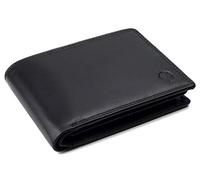 Frentree Porte-Monnaie pour Homme en Cuir Nappa Souple avec Protection RFID, 12 emplacements pour Cartes, Format Paysage, Noir