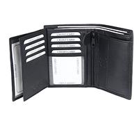 Frentree® Portefeuille en Cuir pour Homme avec Protection RFID, 11 emplacements pour Cartes, Format Vertical Portefeuille, Noir