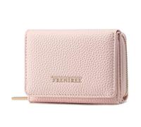 Frentree Portefeuille pour femme avec fermeture éclair, 8 emplacements pour cartes, compartiment à billets, portefeuille compact avec compartiment pour documents, élégant et adapté à un usage