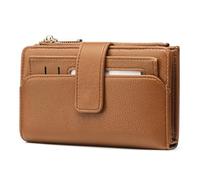 Frentree Portefeuille pour femme - Protection RFID - Grand format avec fermeture éclair - Beaucoup d'espace - Étui amovible et boîte cadeau