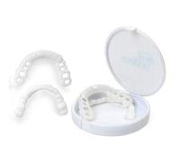 Frenzify 1 Pcs Snap on Prothese Dentaire Cosmétiques Dentier Provisoire Instant Perfekt Smile Dents Haut Et Bas, Essentielle pour Homme Et Femme, avec des Pincettes