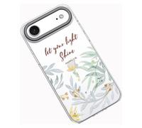 Frepstudio Compatible avec iPhone 17, coque de protection pour appareil photo pour filles et femmes, verset de la Bible feuilles vertes simples, citations inspirantes Matthieu 5:16, compatible avec