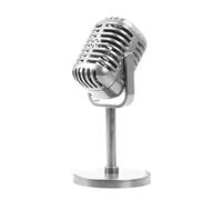 Fréquence de microphone rétro avec modèle de microphone indépendant, idéal pour les jeux de rôle de fête, les décorations de scène et de table, design authentique pour une ambiance nostalgique
