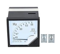 Fréquencemètre, Fréquencemètre à Panneau carré Frekvensmätare 45-55 Hz AC 380 V 1,5 Testeur de Fréquence Haute Précision Hz Compteur de Panneau Analogique