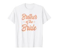 Frère de la mariée Bachelor Matching Group Peach Coral Bro T-Shirt