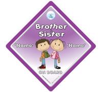 Frère et soeur on Board, personnalisé Baby on Board Sign, personnalisé Baby on Board Sign, nous vous ajouter n'importe quel nom pour créer votre propre personnalisé Baby on Board Panneau, Baby on Board, personnalisé bébé à bord Signes, personnalisé de voiture Signes, personnalisé de voiture Signes personnalisés, Baby on Board, bébé Signes de voiture, panneau de voiture, autocollant, Baby on Board, panneau de voiture, panneau de véhicule, Comment ajouter vos affaires ? simple, juste que cette plaque et nous vous vous contacter par mail