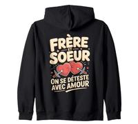 Frère Et Soeur on Se Déteste avec Amour Sweat à Capuche
